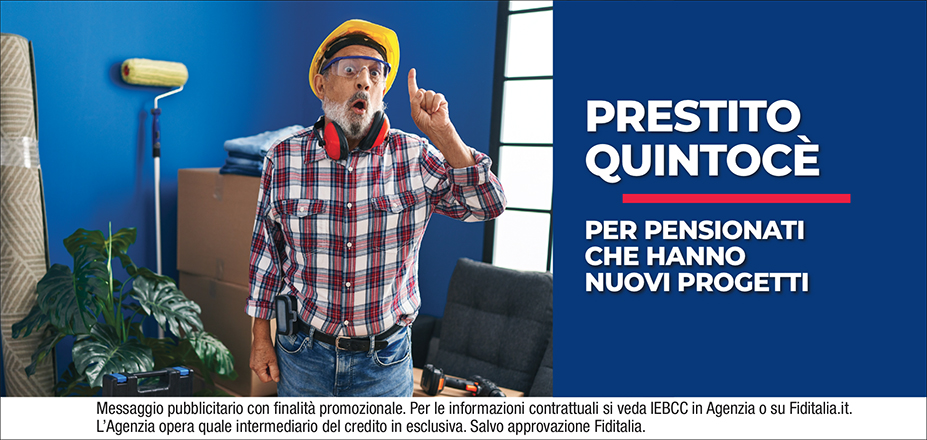 Agenzia Michele Passerini Fiditalia | Rovigo, Ferrara | Cessione del Quinto Quintocè - Un consulente dedicato per i progetti di dipendenti e pensionati. Messaggio pubblicitario con finalità promozionale. Per le informazioni contrattuali si veda IEBCC in Agenzia o su Fiditalia. it. L’Agenzia opera quale intermediario del credito in esclusiva. Salvo approvazione Fiditalia.